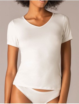 Женская футболка из модала Sielei TODAY 6008 milk, Цвет: milk (молоко), Размеры: M