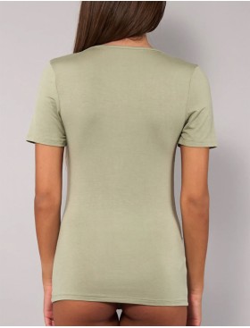 Женская футболка из модала Sielei TODAY 6008 verde militare, Цвет: verde militare (зелё, Размеры: M, изображение 3