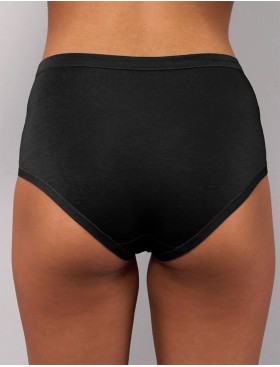 Трусы слип-миди из модала Sielei TODAY 6009 nero, Цвет: nero (черный), Размеры: 3XL, изображение 2