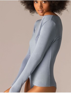 Кофта с вырезом-лодочкой Sielei TODAY 6014 denim, Цвет: denim (джинсовый), Размеры: M, изображение 2