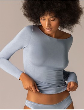 Кофта с вырезом-лодочкой Sielei TODAY 6014 denim, Цвет: denim (джинсовый), Размеры: M, изображение 3