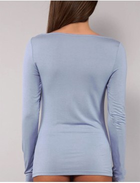 Кофта с вырезом-лодочкой Sielei TODAY 6014 denim, Цвет: denim (джинсовый), Размеры: M, изображение 6