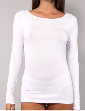 Кофта с вырезом-лодочкой Sielei TODAY 6014 milk, Цвет: milk (молоко), Размеры: M