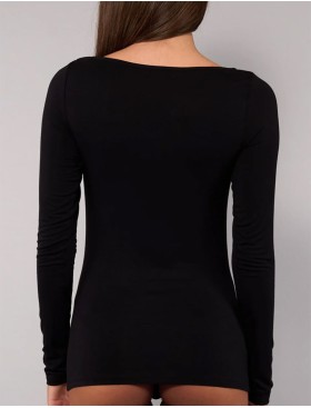 Кофта с вырезом-лодочкой Sielei TODAY 6014 nero, Цвет: nero (черный), Размеры: M, изображение 2