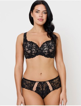 Кружевные трусы бразилиана Subtille BELLA BLACK NEW brazilian, Цвет: черный, Размеры: M, изображение 3