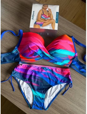 Яркий купальник с регулируемыми плавками Jolidon FJ43I мультиколор, Цвет: мультиколор, Размеры: 80F, изображение 2