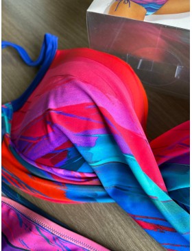 Яркий купальник с регулируемыми плавками Jolidon FJ43I мультиколор, Цвет: мультиколор, Размеры: 80F, изображение 4