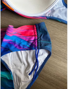 Яркий купальник с регулируемыми плавками Jolidon FJ43I мультиколор, Цвет: мультиколор, Размеры: 80F, изображение 5