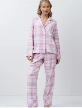 Фланелевая женская пижама Aruelle FABIOLA, Цвет: лаванда, Размеры: XS, изображение 2