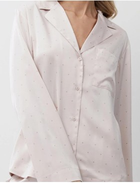 Атласная пижама с брюками Aruelle GILIAN, Цвет: светло-розовый, Размеры: XS, изображение 4