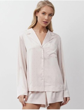 Атласная пижама с шортами Aruelle GILIAN, Цвет: светло-розовый, Размеры: XS