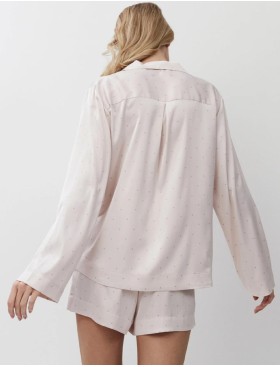 Атласная пижама с шортами Aruelle GILIAN, Цвет: светло-розовый, Размеры: XS, изображение 2