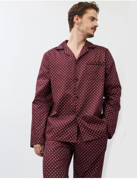 Пижама мужская хлопок Aruelle GRANT, Цвет: бордовый, Размеры: L