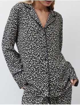 Пижама женская с брюками из вискозы Aruelle LEONA, Цвет: леопард, Размеры: XS, изображение 4