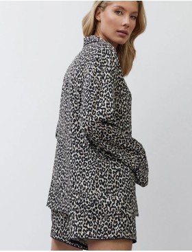 Пижама женская с шортами из вискозы Aruelle LEONA, Цвет: леопард, Размеры: XS, изображение 2