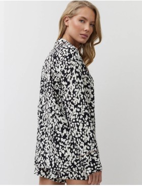 Пижама женская с шортами из вискозы Aruelle SOLENE, Цвет: чёрный/молочный, Размеры: XS, изображение 2