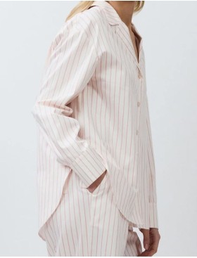 Хлопковая пижама с брюками Aruelle ZEPHYR, Цвет: кремовый/розовый, Размеры: XS, изображение 4