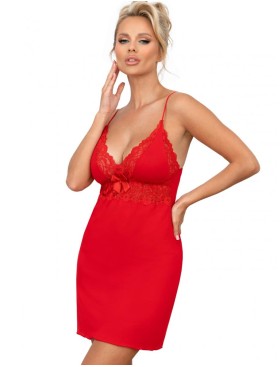 Сорочка на тонких бретелях Donna ALLY nightdress red, Цвет: красный, Размеры: L, изображение 2
