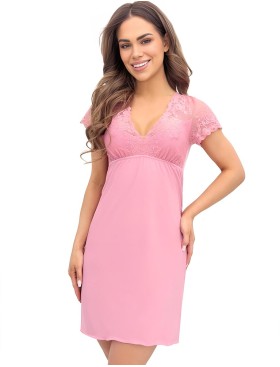 Ночная рубашка с кружевом Donna DARIA nightdress dirty pink, Цвет: розовый, Размеры: L, изображение 2
