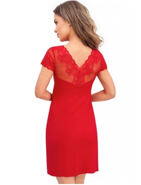 Сорочка с кружевным верхом Donna IVANA nightdress red, Цвет: красный, Размеры: L, изображение 3