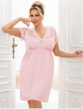 Сорочка из вискозы Donna LIVIA PLUS powder pink, Цвет: светло-розовый, Размеры: 3XL, изображение 3