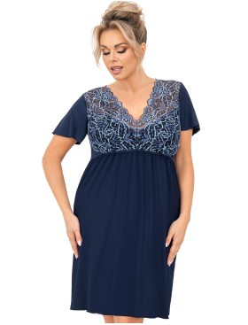 Сорочка из вискозы Donna MELANIA nightdress PLUS dark blue, Цвет: темно-синий, Размеры: 3XL