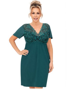 Сорочка из вискозы Donna MELANIA nightdress PLUS green, Цвет: изумрудный, Размеры: 3XL, изображение 2