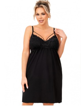 Ночная сорочка Donna SYLVIA nightdress PLUS black, Цвет: черный, Размеры: 3XL