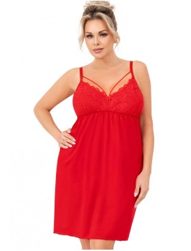 Ночная сорочка Donna SYLVIA nightdress PLUS red, Цвет: красный, Размеры: 3XL, изображение 2