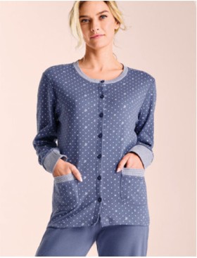 Пижама из хлопка Infiore MICROPIN MCR2897 jeans, Цвет: jeans (синий), Размеры: L, изображение 3