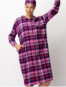 Длинная фланелевая рубашка Key LND 490, Цвет: фиолетовый, Размеры: XL