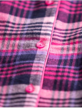 Длинная фланелевая рубашка Key LND 490, Цвет: фиолетовый, Размеры: XL, изображение 4