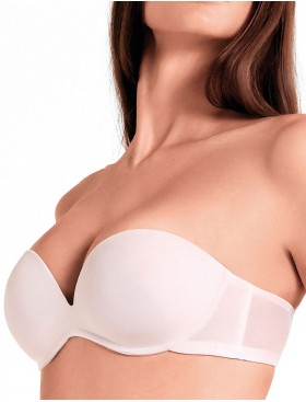 Бюстгальтер фашия без каркасов Lormar FREE PLUS bianco, Цвет: bianco (белый), Размеры: 70B, изображение 2