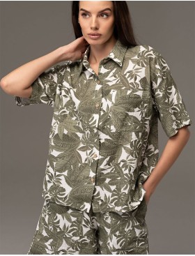 Комплект из хлопкового муслина Mia-Amore AVANTA 5374, Цвет: оливковый, Размеры: 3XL