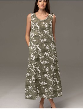 Сарафан из хлопкового муслина Mia-Amore AVANTA 5375, Цвет: оливковый, Размеры: S