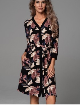 Короткий халат на пуговицах Mia-Amore DAIANA 5578, Цвет: мультицвет, Размеры: 4XL