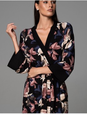 Длинный запашной халат Mia-Amore DAIANA 5579, Цвет: мультицвет, Размеры: 2XL/3XL