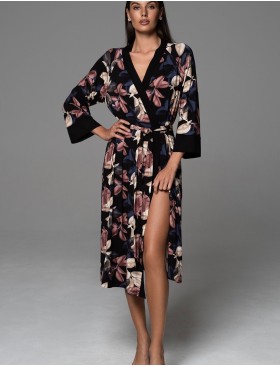 Длинный запашной халат Mia-Amore DAIANA 5579, Цвет: мультицвет, Размеры: 2XL/3XL, изображение 2