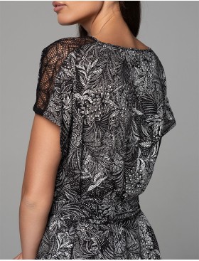 Домашнее платье Mia-Amore JOLINE 5577, Цвет: черный, Размеры: 4XL/5XL, изображение 3