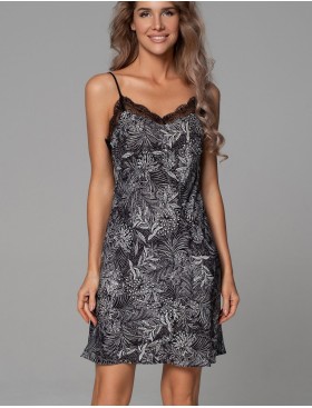 Короткая сорочка из вискозы Mia-Amore JOLINE 5580, Цвет: черный, Размеры: 3XL