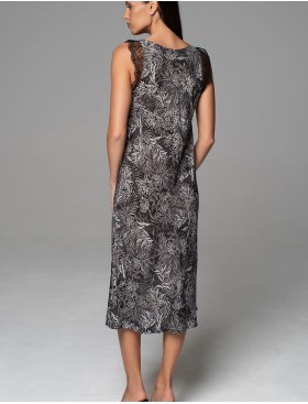 Длинная сорочка из вискозы Mia-Amore JOLINE 5581, Цвет: черный, Размеры: 3XL, изображение 2