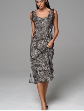 Длинная сорочка из вискозы Mia-Amore JOLINE 5581, Цвет: черный, Размеры: 3XL, изображение 3