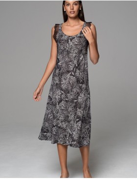 Длинная сорочка из вискозы Mia-Amore JOLINE 5581, Цвет: черный, Размеры: 3XL, изображение 4