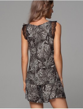 Пижама топ с шортами Mia-Amore JOLINE 5585, Цвет: черный, Размеры: 3XL, изображение 2