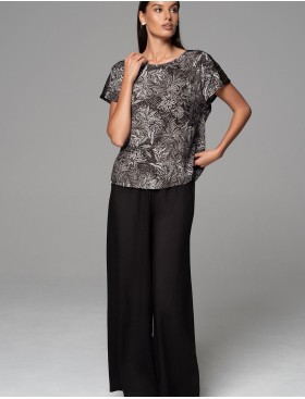 Комплект с широкими брюками Mia-Amore JOLINE 5586, Цвет: черный, Размеры: 4XL, изображение 4