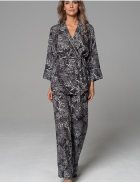 Классическая пижама с брюками Mia-Amore JOLINE 5587, Цвет: черный, Размеры: 3XL, изображение 4