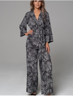 Классическая пижама с брюками Mia-Amore JOLINE 5587, Цвет: черный, Размеры: 3XL, изображение 3