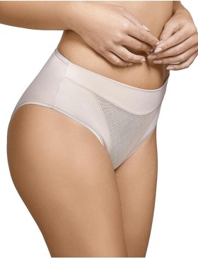 Высокие трусы слипы Selene ROXANA 3132 BRAGA серо-бежевый, Цвет: серо-бежевый, Размеры: S