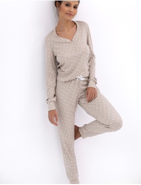 Женская пижама с брюками Sensis CALLIOPE, Цвет: бежевый, Размеры: M, изображение 2