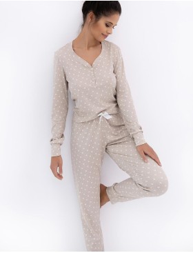 Женская пижама с брюками Sensis CALLIOPE, Цвет: бежевый, Размеры: M, изображение 3